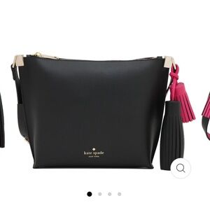 Kate Spade Foster Court Pepper Bag - Black/sweetheart pink - matching wallet